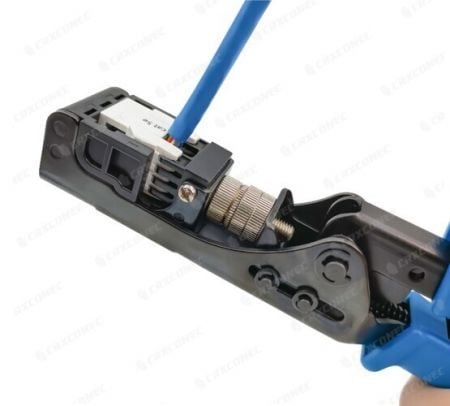 Alat Keystone (Jack Ethernet 180 darjah) - Alat kabel Ethernet penyudahan jack keystone.